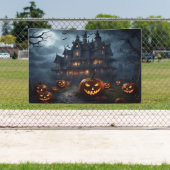 Halloween Haunted House en Jack-O-Lantern Spandoek (Insitu)