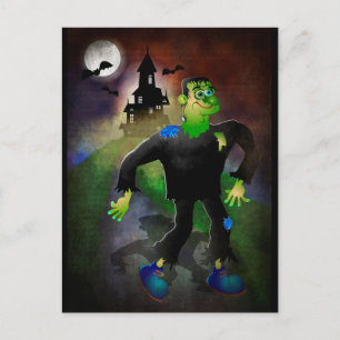 Halloween Haunted House en Monster Briefkaart