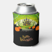Halloween Haunted House en Pumpkins Blikjeskoeler (Blikje Achterkant)