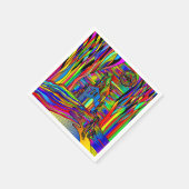 Halloween Haunted House eng Abstract kleurrijk Servet (Hoek)