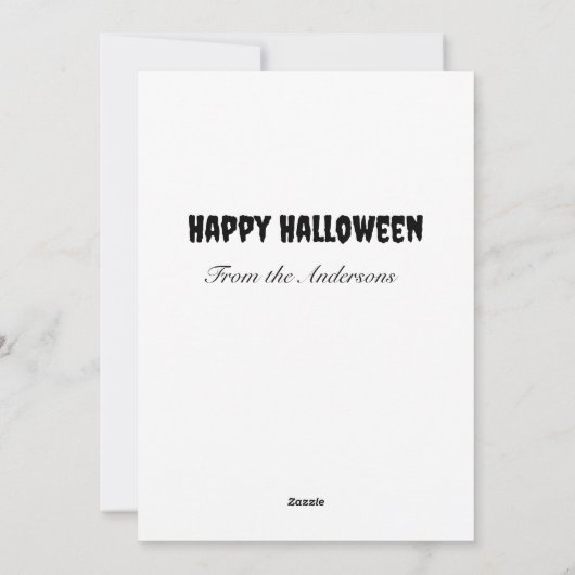 Halloween Haunted House Feestdagenkaart (Achterkant)