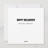 Halloween Haunted House Feestdagenkaart (Achterkant)