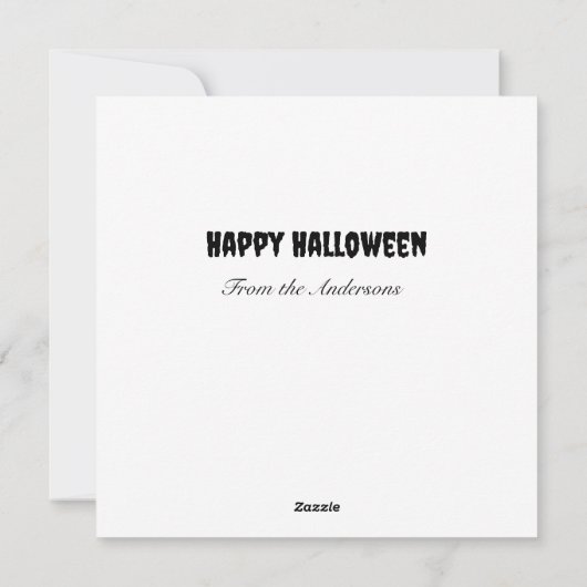 Halloween Haunted House Feestdagenkaart (Achterkant)