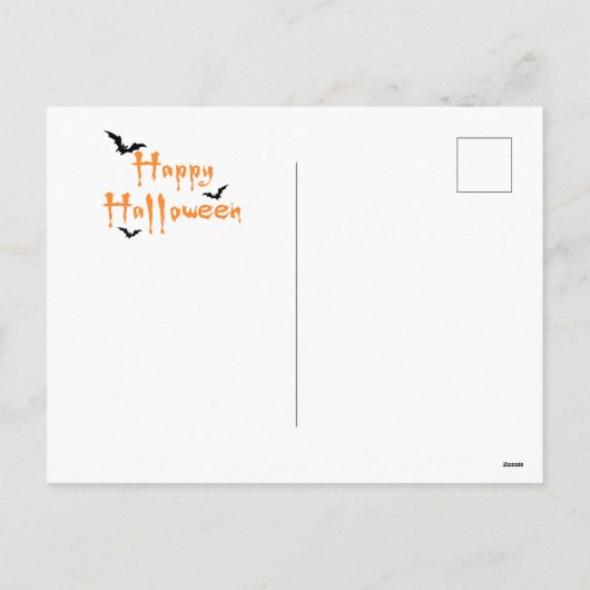 Halloween Haunted House Feestdagenkaart (Achterkant)