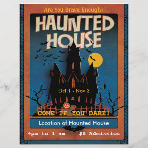 Halloween Haunted House Flyer