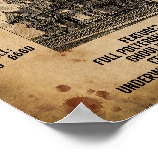 Halloween Haunted House for Sale Poster (Hoek)
