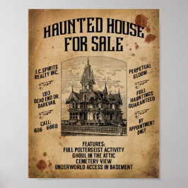 Halloween Haunted House for Sale Poster