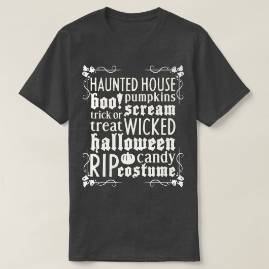 Halloween Haunted House Funny Scary Ghost Graveyar T-shirt (Design voorkant)