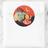  Halloween Haunted House Ghost Ronde Sticker (Tas)