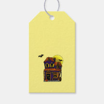 Halloween Haunted House Gift Label
