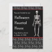 Halloween Haunted House Invision with Skeletons Kaart (Voorkant)
