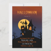 Halloween Haunted House Invitation Kaart (Voorkant)