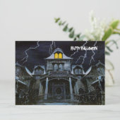 Halloween Haunted House Kaart (Staand voorkant)