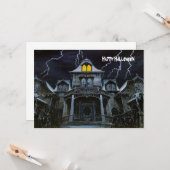 Halloween Haunted House Kaart (Voorkant / Achterkant in situ)