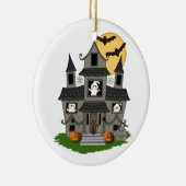 Halloween Haunted House Keramisch Ornament (Rechts)