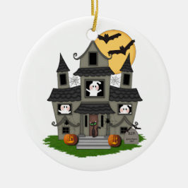 Halloween Haunted House Keramisch Ornament
