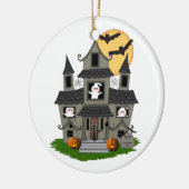 Halloween Haunted House Keramisch Ornament (Links)