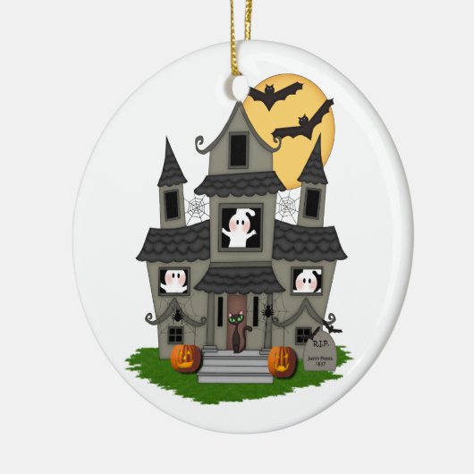 Halloween Haunted House Keramisch Ornament (Links)