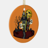 Halloween Haunted House Keramisch Ornament (Rechts)
