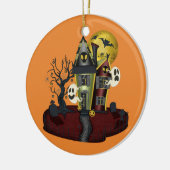 Halloween Haunted House Keramisch Ornament (Links)