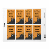 Halloween Haunted House Keuken Label (Full Sheet)