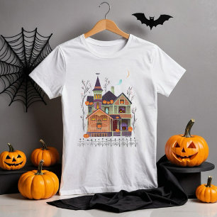 Halloween Haunted House Kind White T-shirt