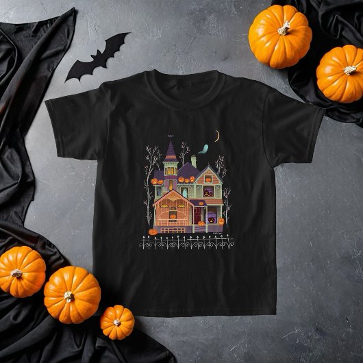 Halloween Haunted House Kind zwart T-shirt