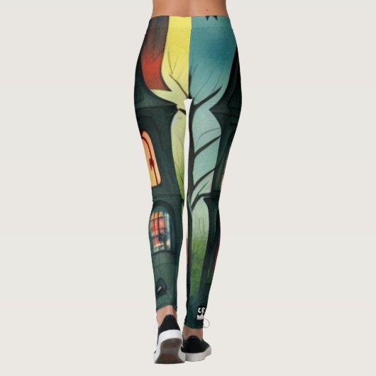 Halloween Haunted House Leggings (Achterkant)