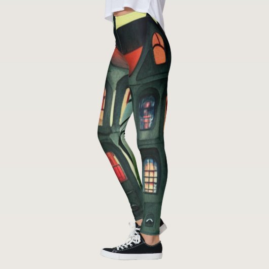 Halloween Haunted House Leggings (Links)