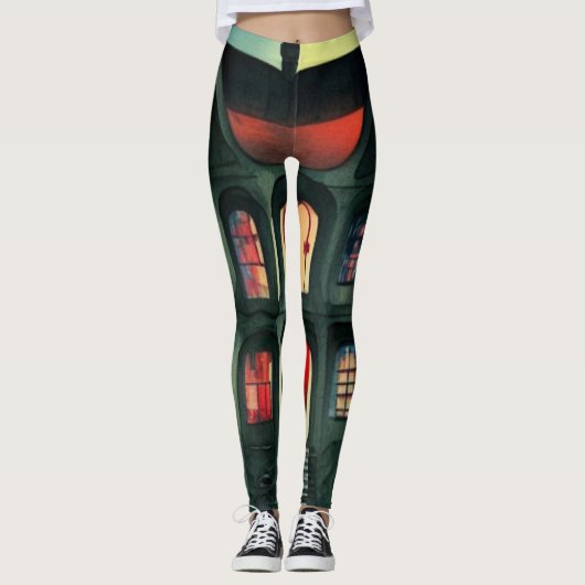 Halloween Haunted House Leggings (Voorkant)