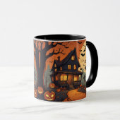 Halloween Haunted House Mok (Voorkant rechts)