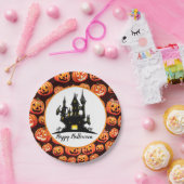 Halloween Haunted House Papieren Bordje (Feest)