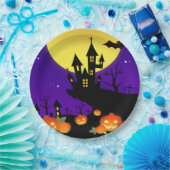 Halloween Haunted House Papieren Bordje (Feest)