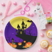 Halloween Haunted House Papieren Bordje (Feest)