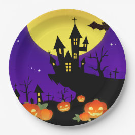 Halloween Haunted House Papieren Bordje