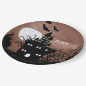 Halloween Haunted House Papieren Bordje (Gekanteld)