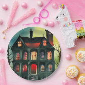 Halloween Haunted House Papieren Bordje (Feest)