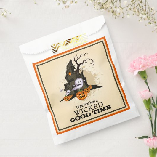Halloween Haunted House Party Bedankzakje (Gezegeld)