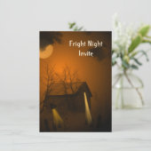 Halloween Haunted House Party Kaart (Staand voorkant)