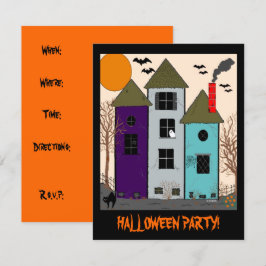 Halloween Haunted House Party Kaart