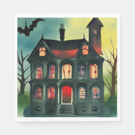 Halloween Haunted House Party Napkins Servet