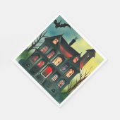 Halloween Haunted House Party Napkins Servet (Hoek)