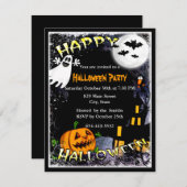 Halloween Haunted House Party Uitnodiging (Voorkant / Achterkant)