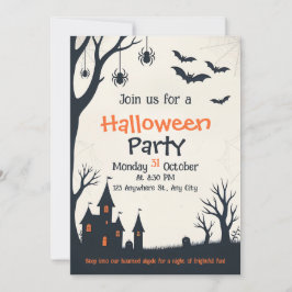 Halloween Haunted House Party Uitnodiging