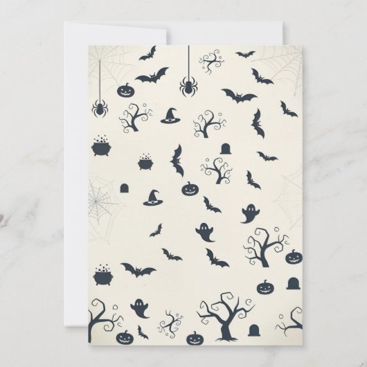 Halloween Haunted House Party Uitnodiging (Achterkant)