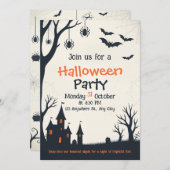 Halloween Haunted House Party Uitnodiging (Voorkant / Achterkant)