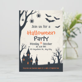 Halloween Haunted House Party Uitnodiging