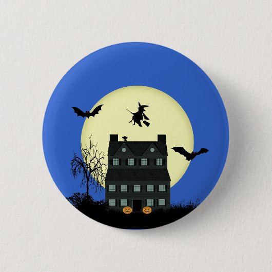 Halloween Haunted House Pins / Badges Ronde Button 5,7 Cm (Voorkant)