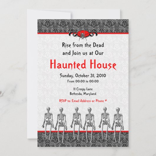 Halloween Haunted House Rise from Dead Kaart (Achterkant)