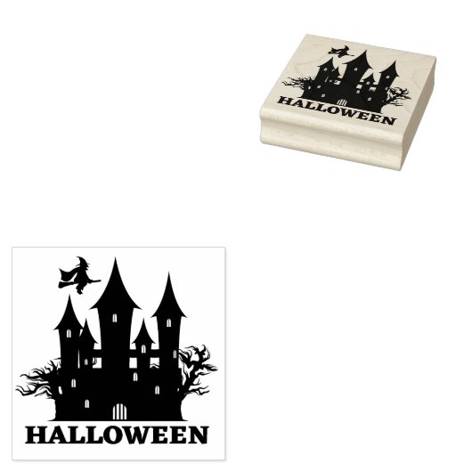 Halloween Haunted House Rubberstempel (Gestempeld)